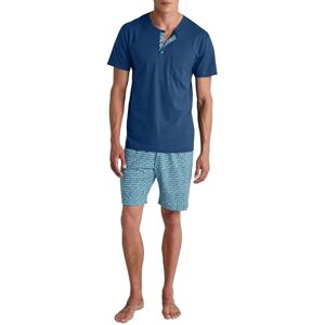 CALIDA Relax Imprint Kurz-Pyjama, Schlafanzug Herren, 100% Baumwolle, pflegeleicht, elastisch & formstabil, in Single Jersey Pottery Blue 46-48 CALIDA Relax Imprint Kurz-Pyjama, Schlafanzug Herren, 100% Baumwolle, pflegeleicht, elastisch & formstabil, in Single Jersey Pottery Blue 46-48