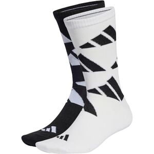 Adidas Unisex AEROREADY Crew Logo Brand Love Socks 2 Pairs, White / Black, 46-48 Adidas Unisex AEROREADY Crew Logo Brand Love Socks 2 Pairs, White / Black, 46-48