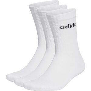 Adidas Unisex Kinder Linear Crew Cushioned Socks 3 Pairs, White / Black, 6-7 Years Adidas Unisex Kinder Linear Crew Cushioned Socks 3 Pairs, White / Black, 6-7 Years