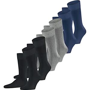FALKE Herren Socken Happy Multipack M So Baumwolle einfarbig 6 Paar, Mehrfarbig Black Blue Grey 0020, 39-42 FALKE Herren Socken Happy Multipack M So Baumwolle einfarbig 6 Paar, Mehrfarbig Black Blue Grey 0020, 39-42