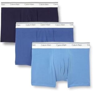 Calvin Herren 3er Pack Boxershorts Trunks Balance mit Logobund, Mehrfarbig (Pct/Dft/SIL), M Calvin Herren 3er Pack Boxershorts Trunks Balance mit Logobund, Mehrfarbig (Pct/Dft/SIL), M