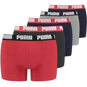 Puma Men Boxer Underwear, Blue / Red / Black, XXL Pack of 5 Puma Men Boxer Underwear, Blue / Red / Black, XXL Pack of 5