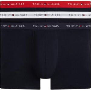 Tommy Hilfiger Herren 3er Pack Boxershorts Trunks mit Logobund, Mehrfarbig (des Sky/Primary Red/White), 5XLT Tommy Hilfiger Herren 3er Pack Boxershorts Trunks mit Logobund, Mehrfarbig (des Sky/Primary Red/White), 5XLT