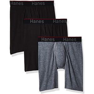 Hanes Herren Total Support Pouch Men's Boxer Brief Underwear, Anti-Chafing, Moisture-Wicking Odor Control, 3-Pack Retroshorts, Langes Bein – Grau/Schwarz – 3er-Pack, X-Large Hanes Herren Total Support Pouch Men's Boxer Brief Underwear, Anti-Chafing, Moisture-Wicking Odor Control, 3-Pack Retroshorts, Langes Bein – Grau/Schwarz – 3er-Pack, X-Large
