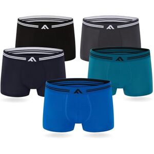 FM London Herren (5er-pack) Bambus-herren-boxershorts Boxer Shorts, Schwarz, Grau, Blau, XL EU FM London Herren (5er-pack) Bambus-herren-boxershorts Boxer Shorts, Schwarz, Grau, Blau, XL EU
