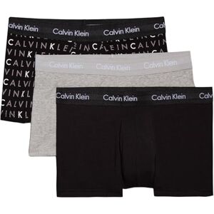 Calvin Herren 3er Pack Boxershorts Low Rise Trunks Unterwäsche, Mehrfarbig (Black/Grey Heather/Subdued Logo), S Calvin Herren 3er Pack Boxershorts Low Rise Trunks Unterwäsche, Mehrfarbig (Black/Grey Heather/Subdued Logo), S