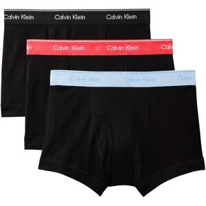 Calvin Herren 3er Pack Boxershorts Trunks mit Logobund, Schwarz (Black Bodies W/Black/Punch Pink/Br), L Calvin Herren 3er Pack Boxershorts Trunks mit Logobund, Schwarz (Black Bodies W/Black/Punch Pink/Br), L