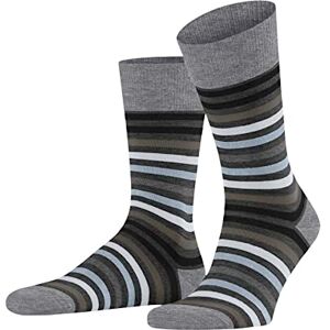 FALKE Herren Socken Tinted Stripe M So Wolle Baumwolle gemustert 1 Paar, Grau Asphalt Melange 3180, 43-46 FALKE Herren Socken Tinted Stripe M So Wolle Baumwolle gemustert 1 Paar, Grau Asphalt Melange 3180, 43-46