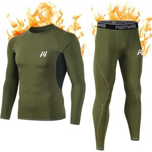 MEETWEE Thermounterwäsche Funktionsunterwäsche Herren, Skiunterwäsche Winter Suit Atmungsaktiv Lange Thermo Unterwäsche Set Thermowäsche Unterhemd + Unterhose-Grün-M MEETWEE Thermounterwäsche Funktionsunterwäsche Herren, Skiunterwäsche Winter Suit Atmungsaktiv Lange Thermo Unterwäsche Set Thermowäsche Unterhemd + Unterhose-Grün-M