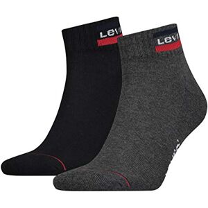 Levi's Unisex Quarter Socks, Grey / Black, 43/46 Levi's Unisex Quarter Socks, Grey / Black, 43/46