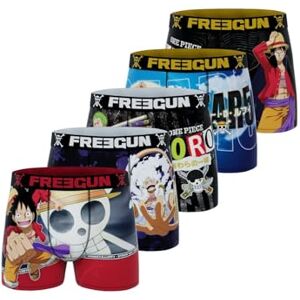 FREEGUN Roronoa Zoro Herren-Boxershorts, One Piece, Luffy, 5 Stück, 06., M FREEGUN Roronoa Zoro Herren-Boxershorts, One Piece, Luffy, 5 Stück, 06., M