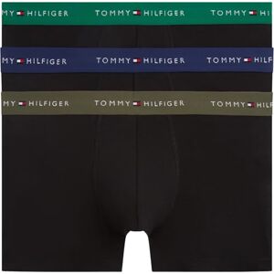 Tommy Hilfiger Herren 3er Pack Boxershorts Trunks aus Baumwolle mit Stretch, Schwarz (Arm Grn/PRP NVY/Nov Grn), M Tommy Hilfiger Herren 3er Pack Boxershorts Trunks aus Baumwolle mit Stretch, Schwarz (Arm Grn/PRP NVY/Nov Grn), M