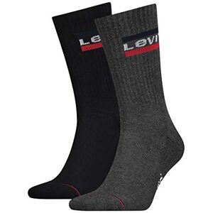 Levi's Unisex Crew Socks, Grey / Black, 43/46 Levi's Unisex Crew Socks, Grey / Black, 43/46