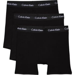 Calvin Herren 3er Pack Boxershorts Briefs Boxer Brief Stretch, Schwarz (Black W Black Wb), S Calvin Herren 3er Pack Boxershorts Briefs Boxer Brief Stretch, Schwarz (Black W Black Wb), S