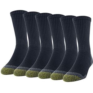 Gold Toe Herren Work Cotton Crew Socks, 6 Pairs Socken, Schwarz/Grau (6 Paar), L EU Gold Toe Herren Work Cotton Crew Socks, 6 Pairs Socken, Schwarz/Grau (6 Paar), L EU