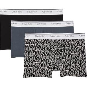 Calvin Herren 3er Pack Boxershorts Trunks Balance mit Logobund, Mehrfarbig (Turbulence/Ck Ck Logo_Black/ Black), M Calvin Herren 3er Pack Boxershorts Trunks Balance mit Logobund, Mehrfarbig (Turbulence/Ck Ck Logo_Black/ Black), M