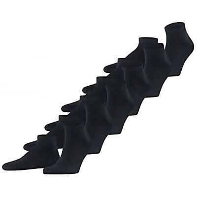 FALKE Herren Sneakersocken Happy Multipack M Sn Baumwolle kurz einfarbig 6 Paar, Blau Dark Navy 6375, 43-46 FALKE Herren Sneakersocken Happy Multipack M Sn Baumwolle kurz einfarbig 6 Paar, Blau Dark Navy 6375, 43-46