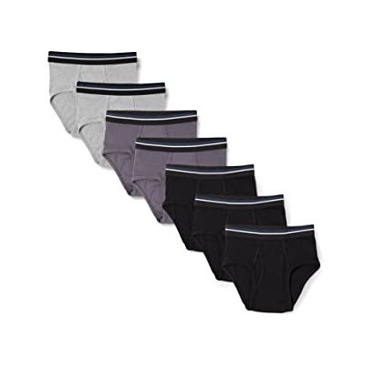 Amazon Essentials Herren Unterhosen aus Baumwolle, Atmungsaktiv, Ohne Etikett, Mehrfachpacks, 7er Pack, Dunkelgrau/Grau Meliert/Schwarz, M Amazon Essentials Herren Unterhosen aus Baumwolle, Atmungsaktiv, Ohne Etikett, Mehrfachpacks, 7er Pack, Dunkelgrau/Grau Meliert/Schwarz, M