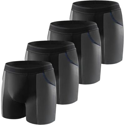 CARER Healthcare Incontinence Pregnancy Carer 2er Pack Bambus Inkontinenz Boxershorts Herren, 100ml Absorption Waschbare Wiederverwendbare Inkontinenz Unterwäsche Leichte Atmungsaktive Auslaufsichere Unterhosen, Schwarz Größe L CARER Healthcare Incontinence Pregnancy Carer 2er Pack Bambus Inkontinenz Boxershorts Herren, 100ml Absorption Waschbare Wiederverwendbare Inkontinenz Unterwäsche Leichte Atmungsaktive Auslaufsichere Unterhosen, Schwarz Größe L