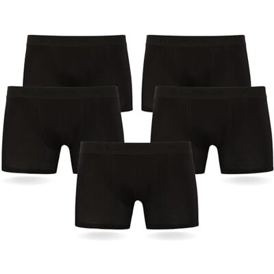 FM London Herren (5er-Pack) Herren-Boxershorts Boxer Shorts, Schwarz, L EU FM London Herren (5er-Pack) Herren-Boxershorts Boxer Shorts, Schwarz, L EU