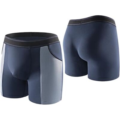 CARER Healthcare Incontinence Pregnancy Carer 2er Pack Bambus Inkontinenz Boxershorts Herren, 100ml Absorption Waschbare Wiederverwendbare Inkontinenz Unterwäsche Leichte Atmungsaktive Auslaufsichere Unterhosen, Blau Größe L CARER Healthcare Incontinence Pregnancy Carer 2er Pack Bambus Inkontinenz Boxershorts Herren, 100ml Absorption Waschbare Wiederverwendbare Inkontinenz Unterwäsche Leichte Atmungsaktive Auslaufsichere Unterhosen, Blau Größe L