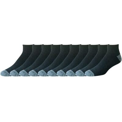 Amazon Essentials Herren Sneaker Socken aus Baumwolle, Halb Gepolstert, 10er-Pack, Schwarz, 46-48.5 Amazon Essentials Herren Sneaker Socken aus Baumwolle, Halb Gepolstert, 10er-Pack, Schwarz, 46-48.5