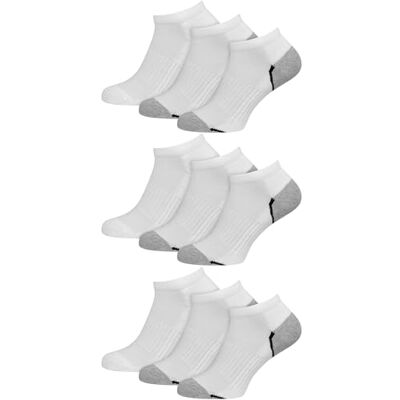 Nur Die 9er Pack Sneaker Sport aus atmungsaktiver Baumwolle kurze Sportsocken mit gepolsterter Sohle Herren Nur Die 9er Pack Sneaker Sport aus atmungsaktiver Baumwolle kurze Sportsocken mit gepolsterter Sohle Herren
