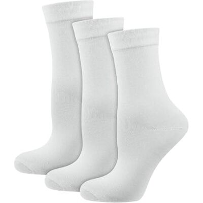 Nur Die 3er Ohne Gummi Socken Unisex aus Baumwolle atmungsaktiv Komfortbund ohne Gummifäden mittelhohe Schaftlänge Damen-Socken Herren-Socken Nur Die 3er Ohne Gummi Socken Unisex aus Baumwolle atmungsaktiv Komfortbund ohne Gummifäden mittelhohe Schaftlänge Damen-Socken Herren-Socken