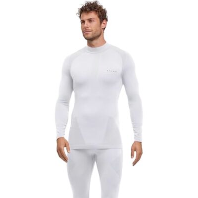 FALKE Herren Baselayer-Shirt Warm Turtleneck M L/s Sh Funktionsmaterial schnelltrocknend 1 Stück, Weiß White 2860, L FALKE Herren Baselayer-Shirt Warm Turtleneck M L/s Sh Funktionsmaterial schnelltrocknend 1 Stück, Weiß White 2860, L