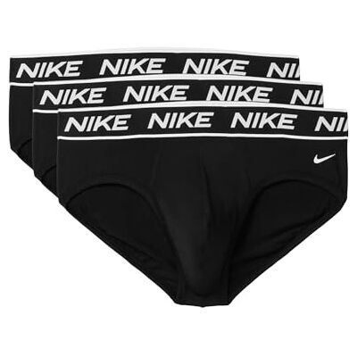 NIKE All Day Micro Stretch Hip Brief, Unterwäsche für Herren (3er-Pack), Schwarz/Schwarz/Schwarz NIKE All Day Micro Stretch Hip Brief, Unterwäsche für Herren (3er-Pack), Schwarz/Schwarz/Schwarz