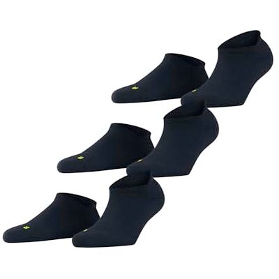 FALKE Unisex Sneakersocken Cool Kick Sneaker Multipack U Sn weich atmungsaktiv schnelltrocknend kurz einfarbig 3 Paar, Blau Marine 6120, 37-38 FALKE Unisex Sneakersocken Cool Kick Sneaker Multipack U Sn weich atmungsaktiv schnelltrocknend kurz einfarbig 3 Paar, Blau Marine 6120, 37-38