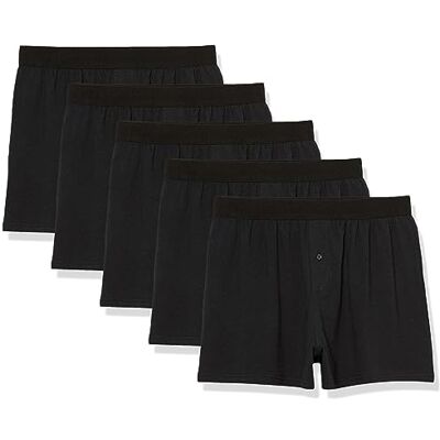 Amazon Essentials Herren Boxershorts Unterwäsche aus Baumwolljersey (erhältlich in Übergrößen), 5er-Pack, Schwarz, XXL Amazon Essentials Herren Boxershorts Unterwäsche aus Baumwolljersey (erhältlich in Übergrößen), 5er-Pack, Schwarz, XXL