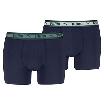 Puma Herren Chromatic Waistband Boxer Briefs, Navy/Green, L EU Puma Herren Chromatic Waistband Boxer Briefs, Navy/Green, L EU