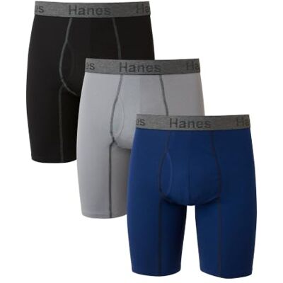 Hanes Herren Unterwäsche Boxershorts Oder Langes Bein, 3 Paar, Keine Hochrutschende Stretch-Baumwolle Retroshorts (3er Pack) Hanes Herren Unterwäsche Boxershorts Oder Langes Bein, 3 Paar, Keine Hochrutschende Stretch-Baumwolle Retroshorts (3er Pack)