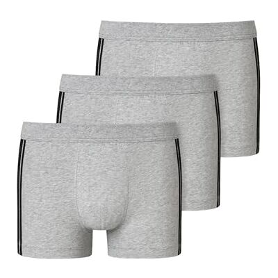 Schiesser Herren 95/5 Organic Cotton Boxershort mit Softbund (3er Pack), Graumelange, XXL Schiesser Herren 95/5 Organic Cotton Boxershort mit Softbund (3er Pack), Graumelange, XXL
