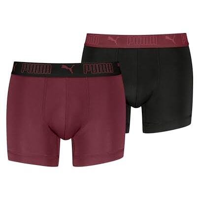Puma Herren Microfiber Boxer Briefs, Burgundy, L EU Puma Herren Microfiber Boxer Briefs, Burgundy, L EU