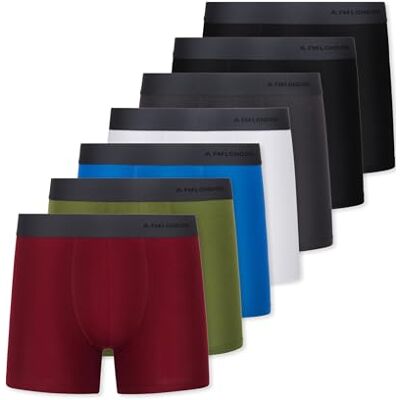 FM London 7er-Pack Boxershorts für Herren ohne Etikett Atmungsaktive, Weiche und Dehnbare Unterhosen für Männer mit Hohem Baumwollanteil Dunkel Sortiert,XL FM London 7er-Pack Boxershorts für Herren ohne Etikett Atmungsaktive, Weiche und Dehnbare Unterhosen für Männer mit Hohem Baumwollanteil Dunkel Sortiert,XL