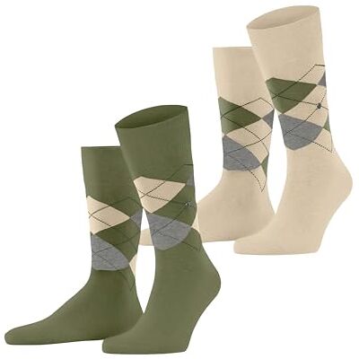Burlington Herren Socken Everyday Argyle M So Baumwolle gemustert 2 Paar, Grün Salvia 7472, 40-46 Burlington Herren Socken Everyday Argyle M So Baumwolle gemustert 2 Paar, Grün Salvia 7472, 40-46