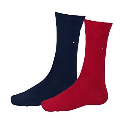 Tommy Hilfiger Herrensocken Doppelpack rot/dunkelblau Größe 43-46 Tommy Hilfiger Herrensocken Doppelpack rot/dunkelblau Größe 43-46