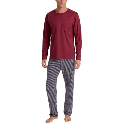CALIDA Relax Imprint Pyjama Herren langer Schlafanzug, weiche Single-Jersey-Qualität mit Brusttasche und entspanntem Komfort CALIDA Relax Imprint Pyjama Herren langer Schlafanzug, weiche Single-Jersey-Qualität mit Brusttasche und entspanntem Komfort