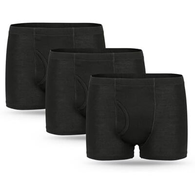FAMI HELPER 3er Pack Inkontinenz Pants Männer, Waschbare Herren-Boxershorts aus Baumwolle mit 250 ml saugfähiger Einlage Wiederverwendbare saugfähige Unterwäsche für Männer Schwarz Größe 3XL FAMI HELPER 3er Pack Inkontinenz Pants Männer, Waschbare Herren-Boxershorts aus Baumwolle mit 250 ml saugfähiger Einlage Wiederverwendbare saugfähige Unterwäsche für Männer Schwarz Größe 3XL