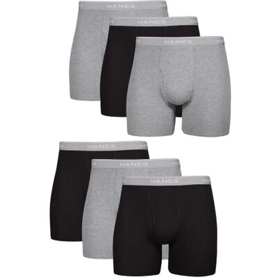Hanes Herren Underwear Boxer Briefs, Cool Dri Moisture-Wicking Underwear, Cotton No-Ride-up for Men, Multi-Packs Available Retroshorts (12er Pack) Hanes Herren Underwear Boxer Briefs, Cool Dri Moisture-Wicking Underwear, Cotton No-Ride-up for Men, Multi-Packs Available Retroshorts (12er Pack)