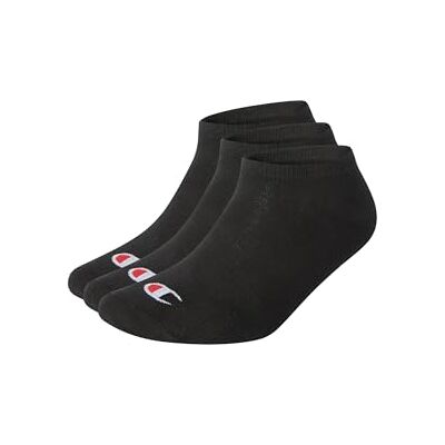 Champion Unisex Basics 3pk Sneaker Socken, Schwarz, 35-38 EU Champion Unisex Basics 3pk Sneaker Socken, Schwarz, 35-38 EU