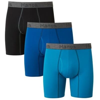 Hanes Herren Herren Comfort Flex Fit Boxershorts, Ultraweicher Stretch, Langes Bein und Normales Bein, 3er-Pack Retroshorts (3er Pack) Hanes Herren Herren Comfort Flex Fit Boxershorts, Ultraweicher Stretch, Langes Bein und Normales Bein, 3er-Pack Retroshorts (3er Pack)