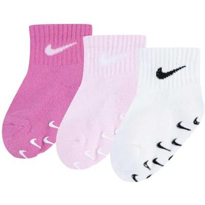 NIKE Unisex Kinder 3pk Gripper Qtr Socken (1er Pack) NIKE Unisex Kinder 3pk Gripper Qtr Socken (1er Pack)