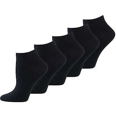 Nur Die 5er Sneaker Socken Classic aus Baumwolle atmungsaktiv weich rutschfest niedrig geschnitten Multipack Unisex Sneaker-Socken Damen Herren Nur Die 5er Sneaker Socken Classic aus Baumwolle atmungsaktiv weich rutschfest niedrig geschnitten Multipack Unisex Sneaker-Socken Damen Herren