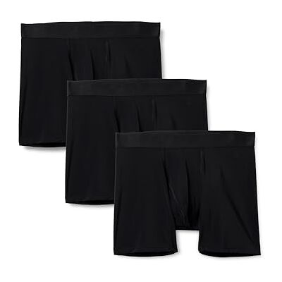 Amazon Essentials Herren Boxershorts aus Mikrofaser Unterwäsche, 3er-Pack, Schwarz, L Amazon Essentials Herren Boxershorts aus Mikrofaser Unterwäsche, 3er-Pack, Schwarz, L