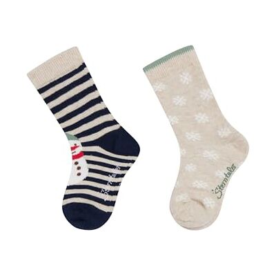 Sterntaler Kinder Socken Unisex Set Doppelpack – kurze Baby und Kindersocken mit Schneemann- und Schneestern-Motiven – elastische Baumwollsocken – marine, Größe 26 Sterntaler Kinder Socken Unisex Set Doppelpack – kurze Baby und Kindersocken mit Schneemann- und Schneestern-Motiven – elastische Baumwollsocken – marine, Größe 26