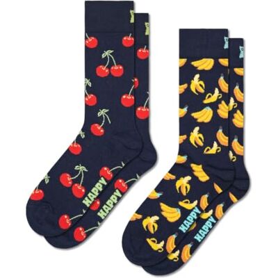 Happy Socks Unisex 2-pack Classic Cherry Socks Socken (2er Pack) Happy Socks Unisex 2-pack Classic Cherry Socks Socken (2er Pack)