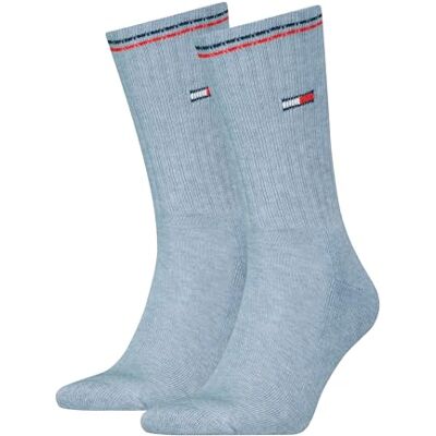 Tommy Hilfiger Unisex Crew Socken, Blau, 43-46 EU Tommy Hilfiger Unisex Crew Socken, Blau, 43-46 EU